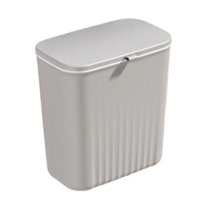 Lixeira Suspensa Multiuso 9L Com Tampa Retrátil Sem Furo Porta Armário Para Cozinha Banheiro
