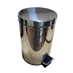 Lixeira com Pedal 3 Litros Inox Escovado Balde Removível para Banheiro Cozinha