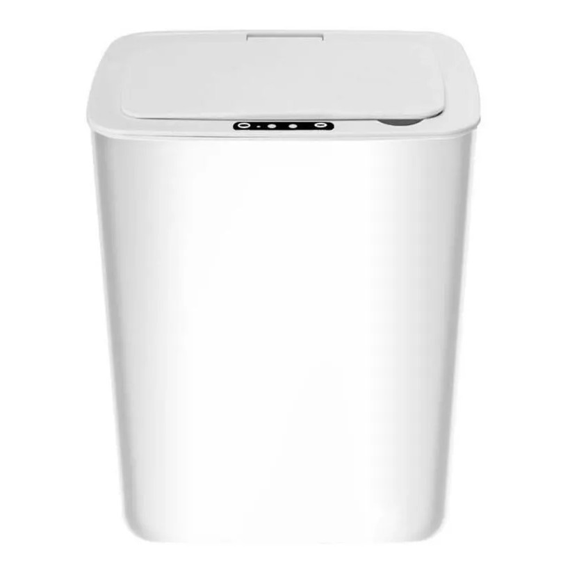 Lixeira Automática com Sensor 15 Litros Retangular Branca