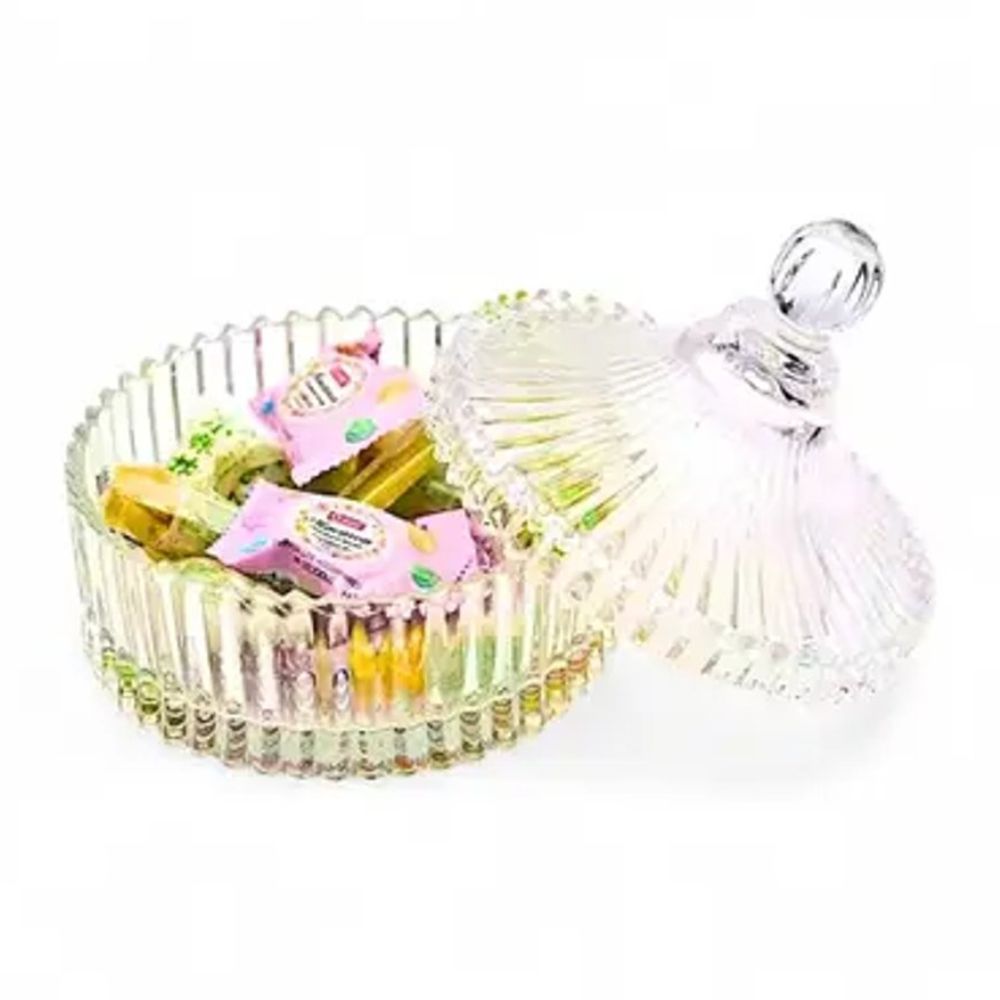 Mini Bomboniere De Vidro Transparente 14cm Potiche Lembrancinha Decoração Comunhão Batizado - Imagem 4