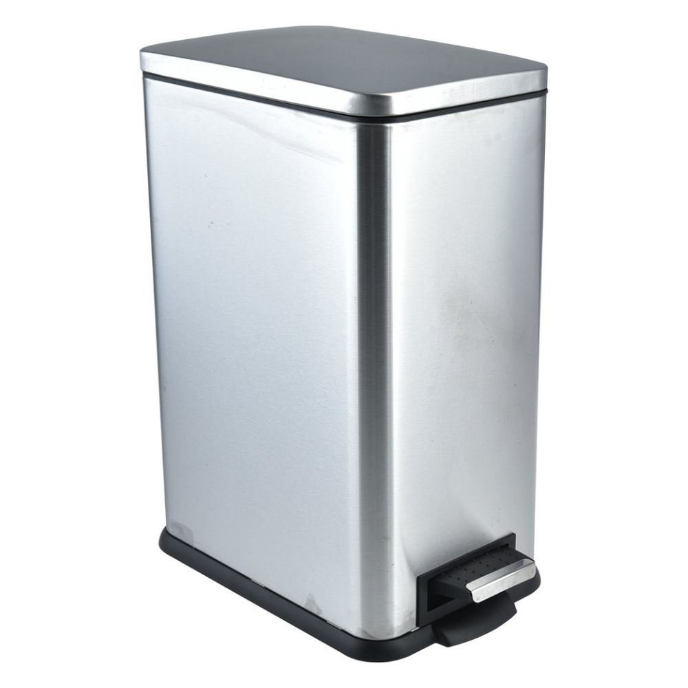 Lixeira com Pedal 30 Litros Inox Retangular Balde Removível para Banheiro Cozinha