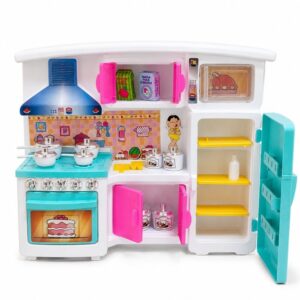 Cozinha Brinquedo Infantil Completo 19 Pçs Panelas Potes Garrafas Formas Formilhas Gelo Geleia Tabua Manteiga