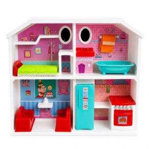 Casinha de Boneca Brinquedo Infantil Branca 42 Peças Completo