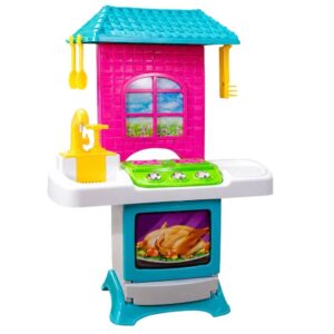 Cozinha Infantil Brinquedo Completo Fogão Pia e Acessórios