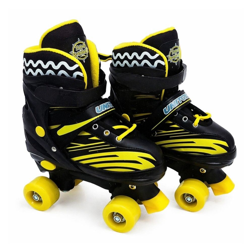 Patins Infantil com Kit de Proteção Tamanho 30-33 Preto e Amarelo - Imagem 2