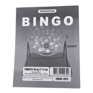Cartela de Bingo 96 Folhas - Cinza