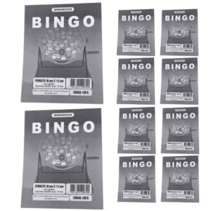 Kit 10 Cartela de Bingo 96 Folhas - Cinza