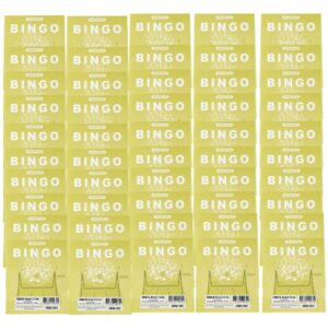 Kit 50 Cartela de Bingo 96 Folhas - Amarela