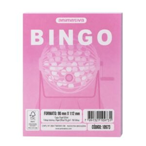 Cartela de Bingo 96 Folhas - Rosa