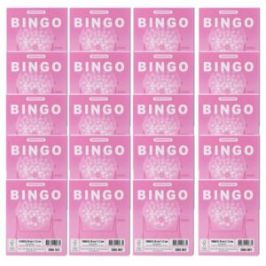 Kit 20 Cartela de Bingo 96 Folhas - Rosa
