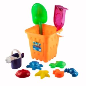 Baldinho de Praia Kit Balde Castelinho Areia Infantil Completo 10 Peças Brinquedo p/ Criancas