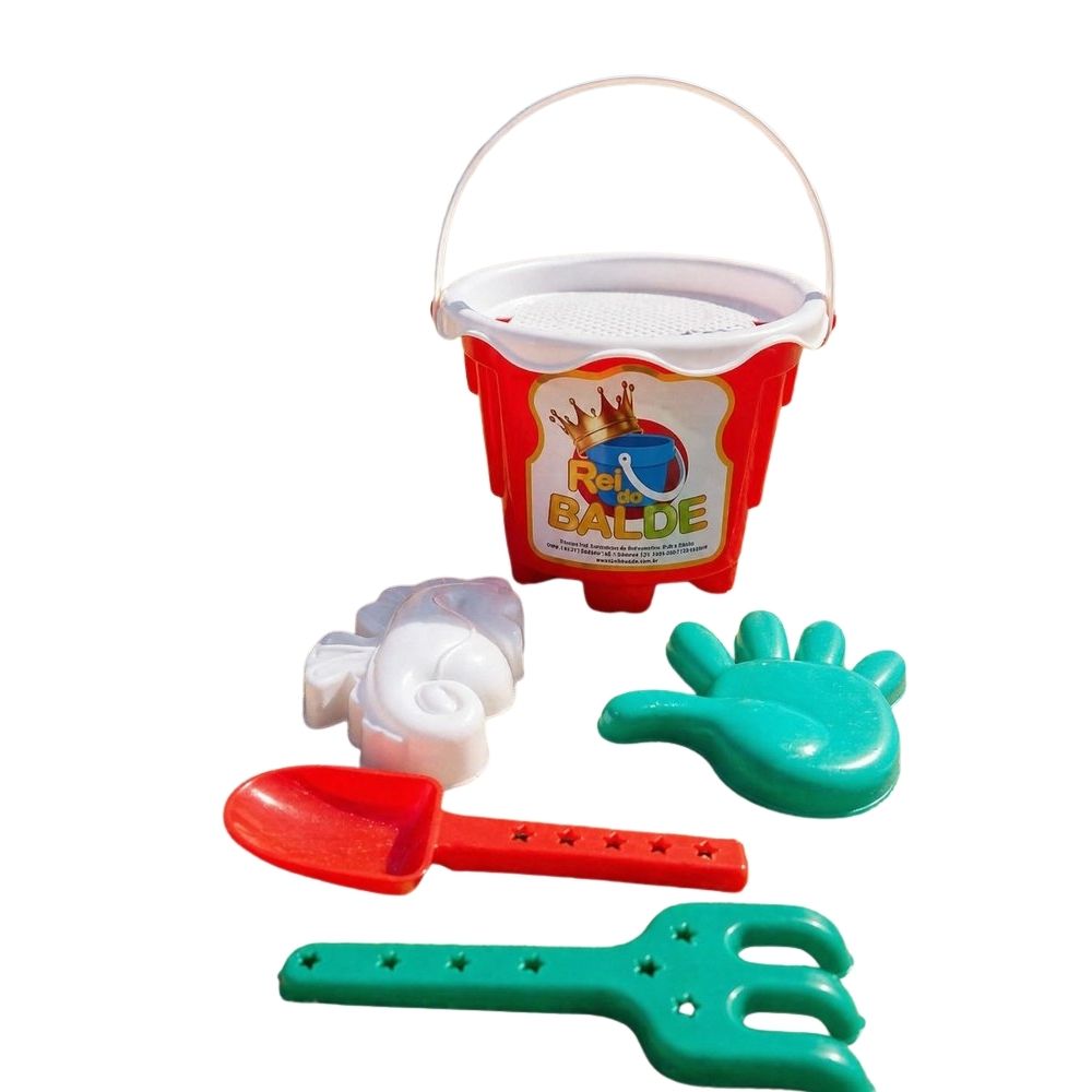Kit Carrinho Caçamba Infantil com Balde 7 Peças Brinquedo Praia Areia - Imagem 4