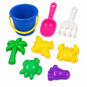 Kit Balde Baldinho Castelinho De Areia Brinquedo Praia Parque Infantil Para Criança Com Acessórios