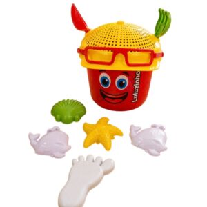 Baldinho de Praia Kit Balde Castelinho Areia Infantil Completo 8 Peças Plástico