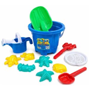 Baldinho de Praia Kit Balde Castelinho Areia Infantil Completo 12 Peças Plástico