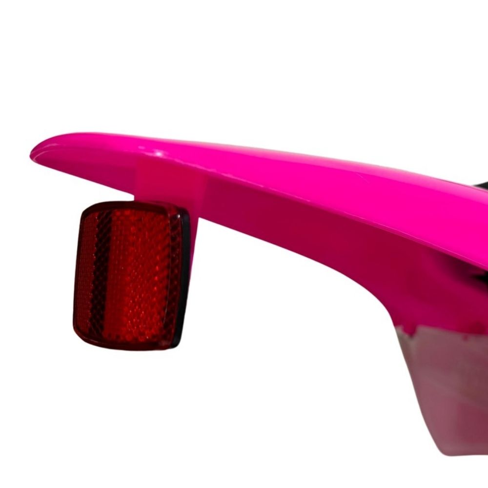Bicicleta Infantil Moto Rosa Aro 16 com Rodinhas Freios V-Brake - Faz Barulho - Imagem 4