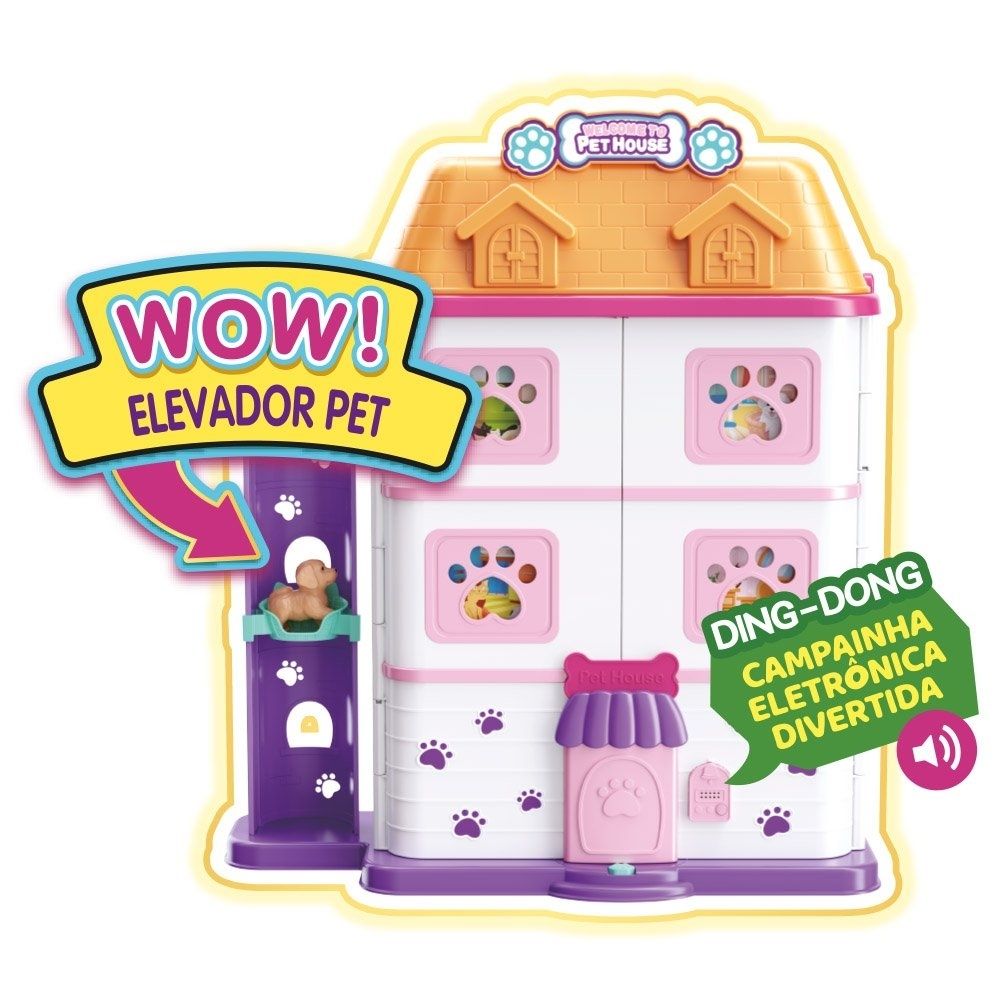 Casa Pet House Maleta Portátil 3D Acessórios Brinquedo Infantil - Imagem 3