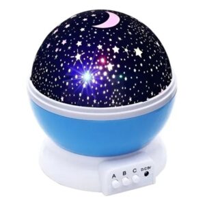 Luminaria Galaxia Abajur Rotativa Projetor Globo Estrela Infantil Céu Estrelado Lua 360º