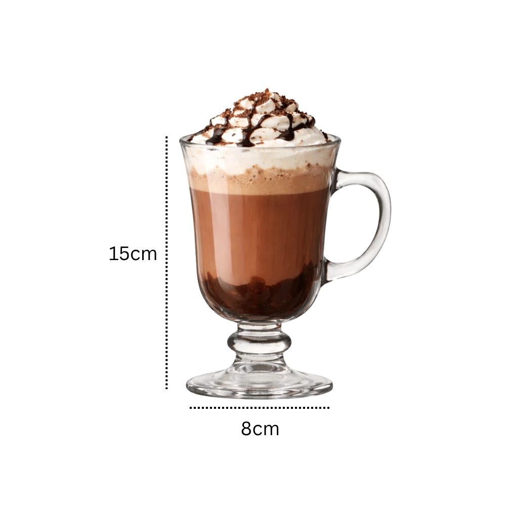 Jogo Xícaras Canecas 120ml Vidro Transpartente 4 Peças Café Chá Suco Água - Imagem 4