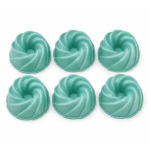 Kit 6 Formas Forminhas Silicone Mini Pudim Bolo Cupcake Assadeira Redonda Antiaderente