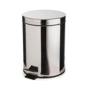 Lixeira com Pedal 5 Litros Powermaid Inox Balde Removível e Alça