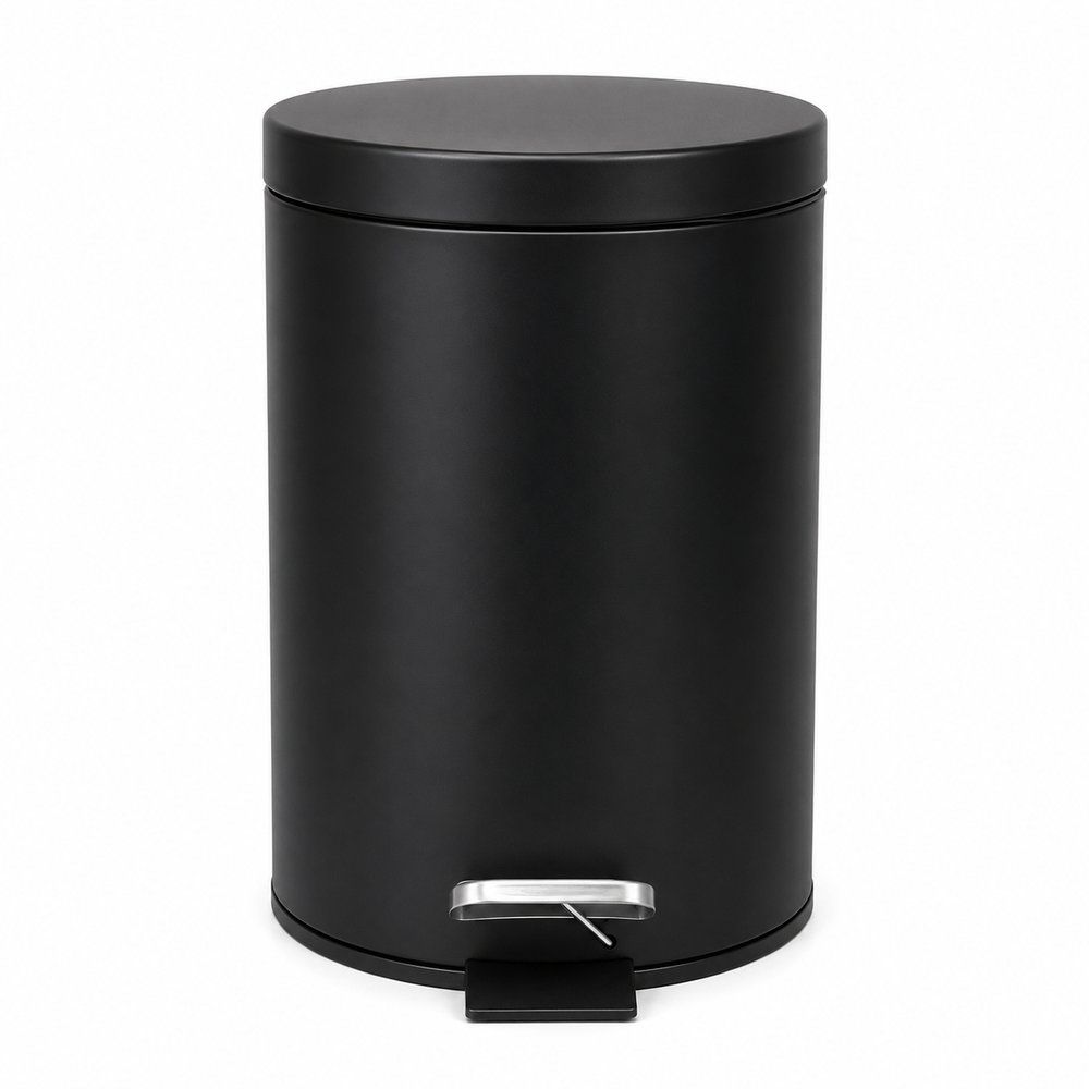 Lixeira com Pedal 5 Litros Black Bull Redonda e Balde Removível