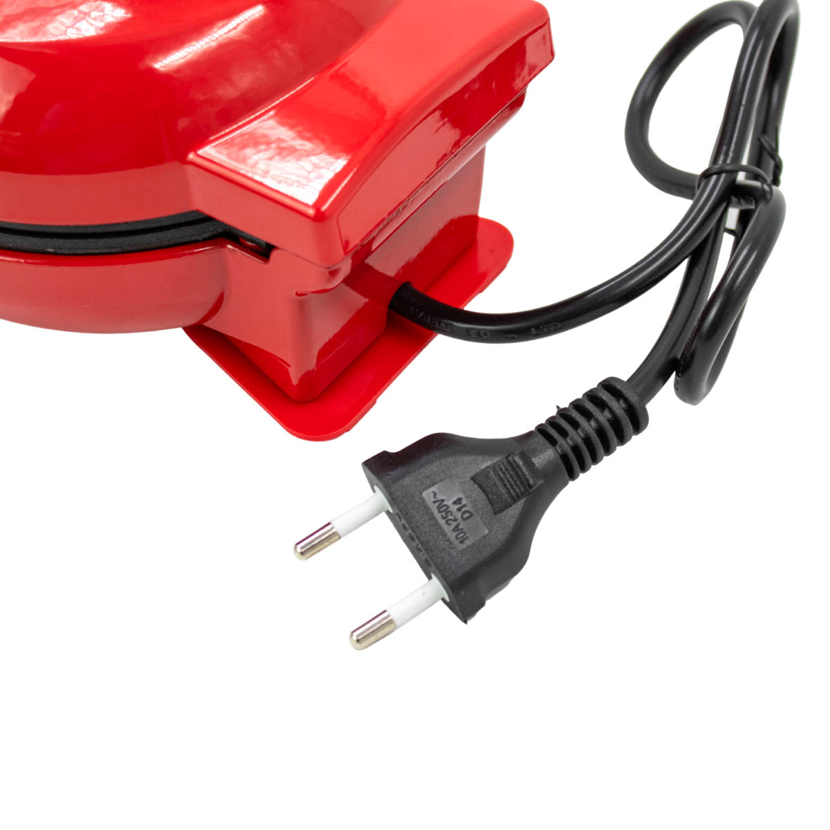 Mini Maquina Forma Elétrica Retro De Fazer Waffles Donuts Rosquinhas Cor:Vermelho - Imagem 4