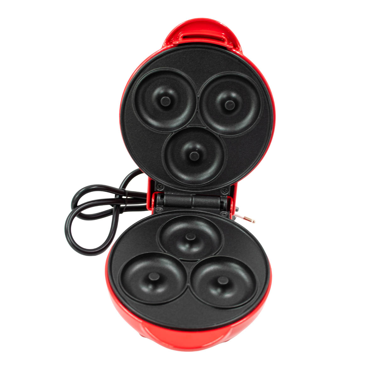 Mini Maquina Forma Elétrica Retro De Fazer Waffles Donuts Rosquinhas Cor:Vermelho - Imagem 5