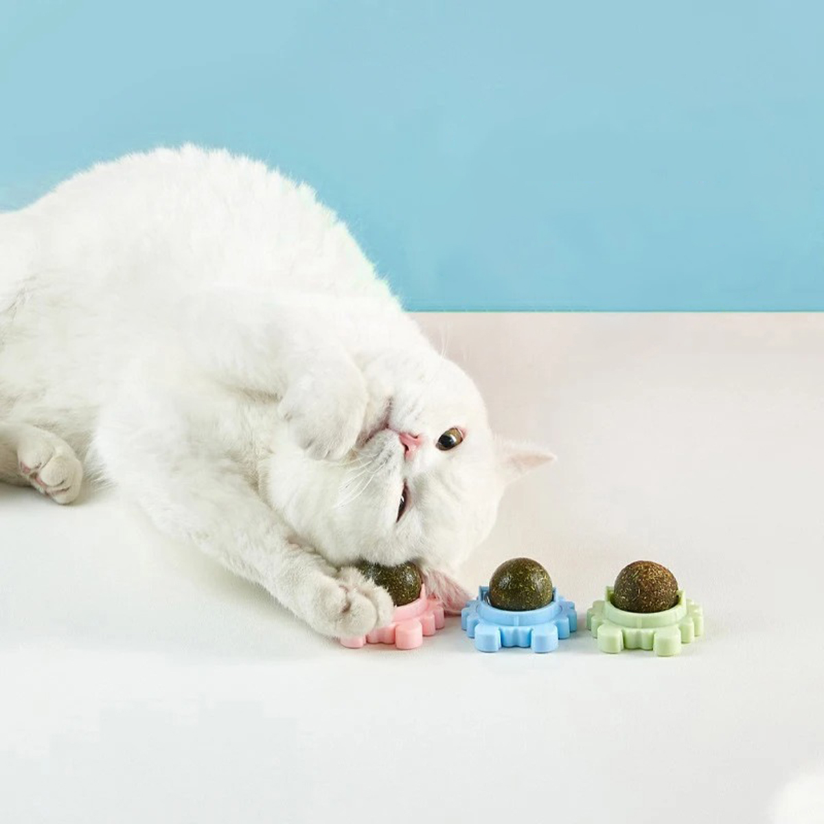 Bola Bolinha De Catnip Brinquedo Relaxante Para Gatos - Imagem 5