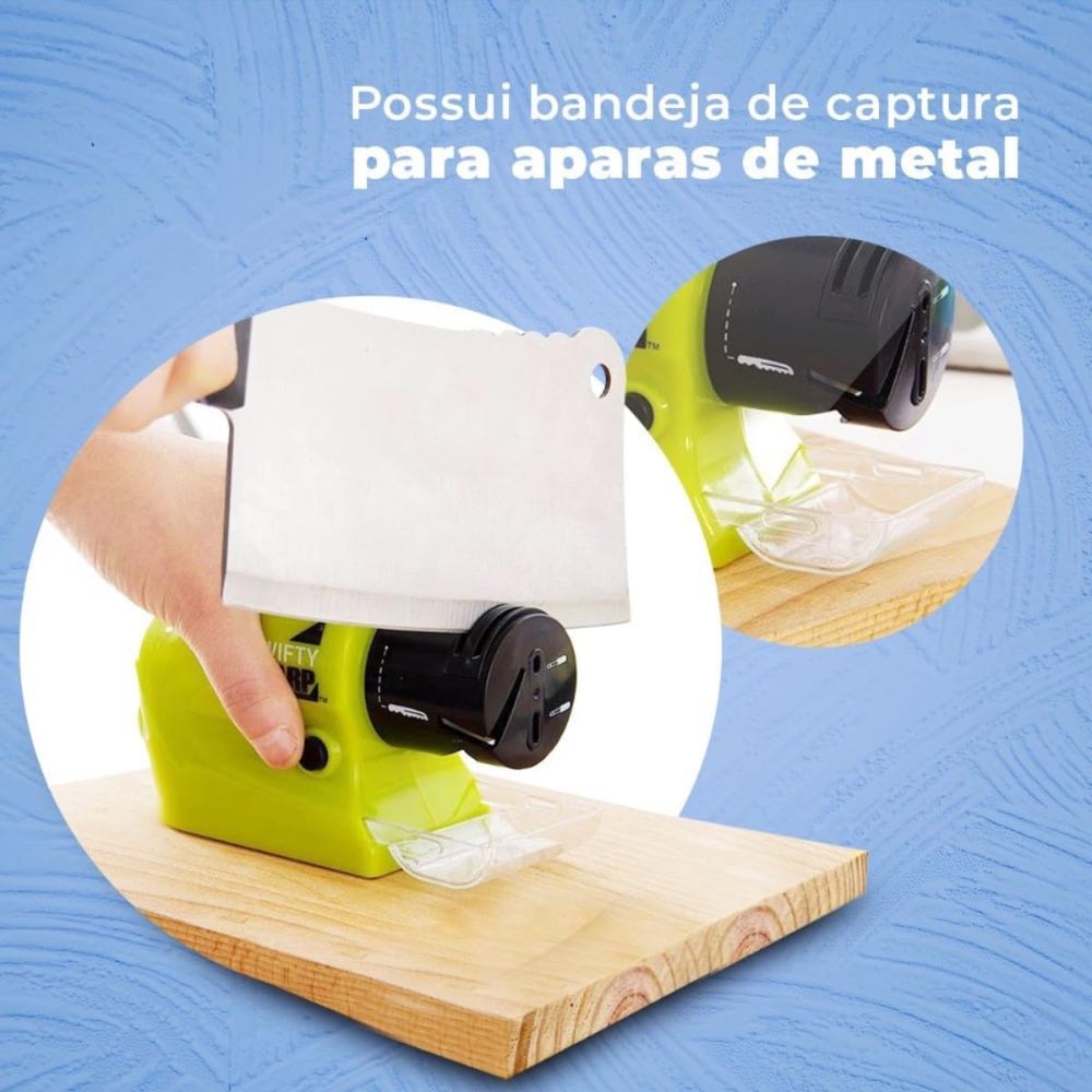 Afiador de Facas e Tesouras Amolador Ferramentas Brocas Manual Portátil - Imagem 6