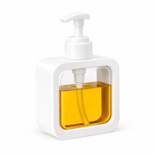 Porta Sabonete Liquido Minimalista Moderno e Sofisticado 300ml Branco