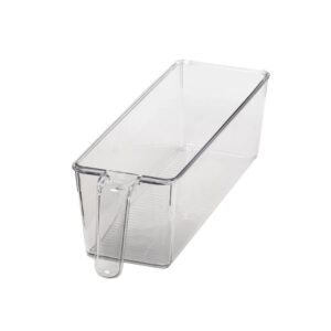 Organizador de Geladeira e Armário Acrílico Transparente com Alça Multiuso