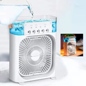 Climatizador Mini Ventilador de Ar Reservatório para Agua 600ml com Led