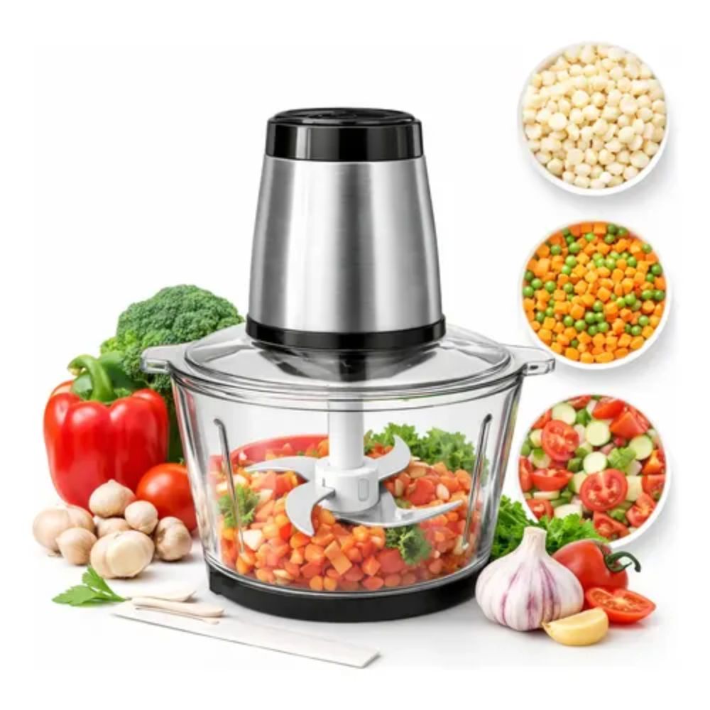 Triturador Processador de Alimentos Mixer Elétrico 2l 110v Transparente - Imagem 3