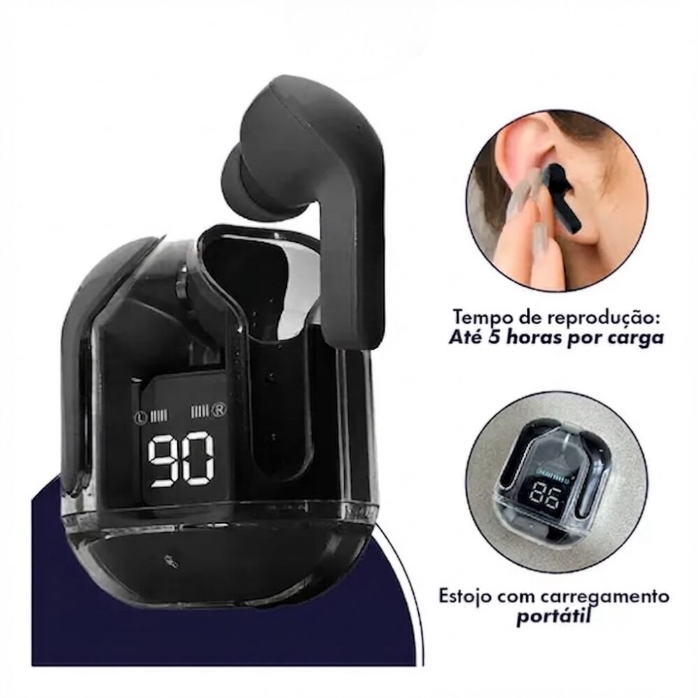 Fone de Ouvido Bluetooth Tws Air31 Sem Fio Display Led Touch Multifuncional - Imagem 3