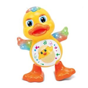 Patinho Dançarino Infantil Anda e Mexe com Som e Luz Brinquedo Musical