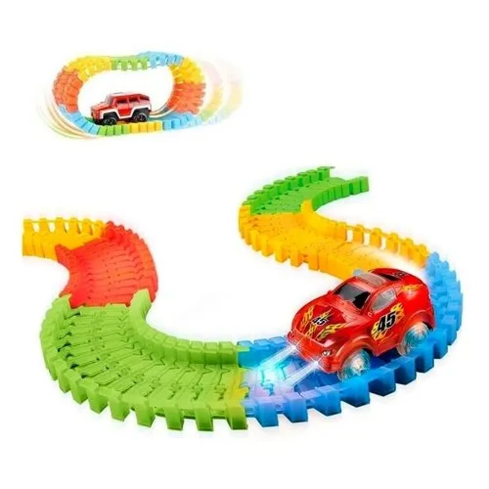 Carrinho com Pista Trilha Maluca para Montar Flexível - Imagem 4