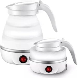 Chaleira Elétrica Dobrável Silicone 600ml 600w 110v Café Chá Viagem