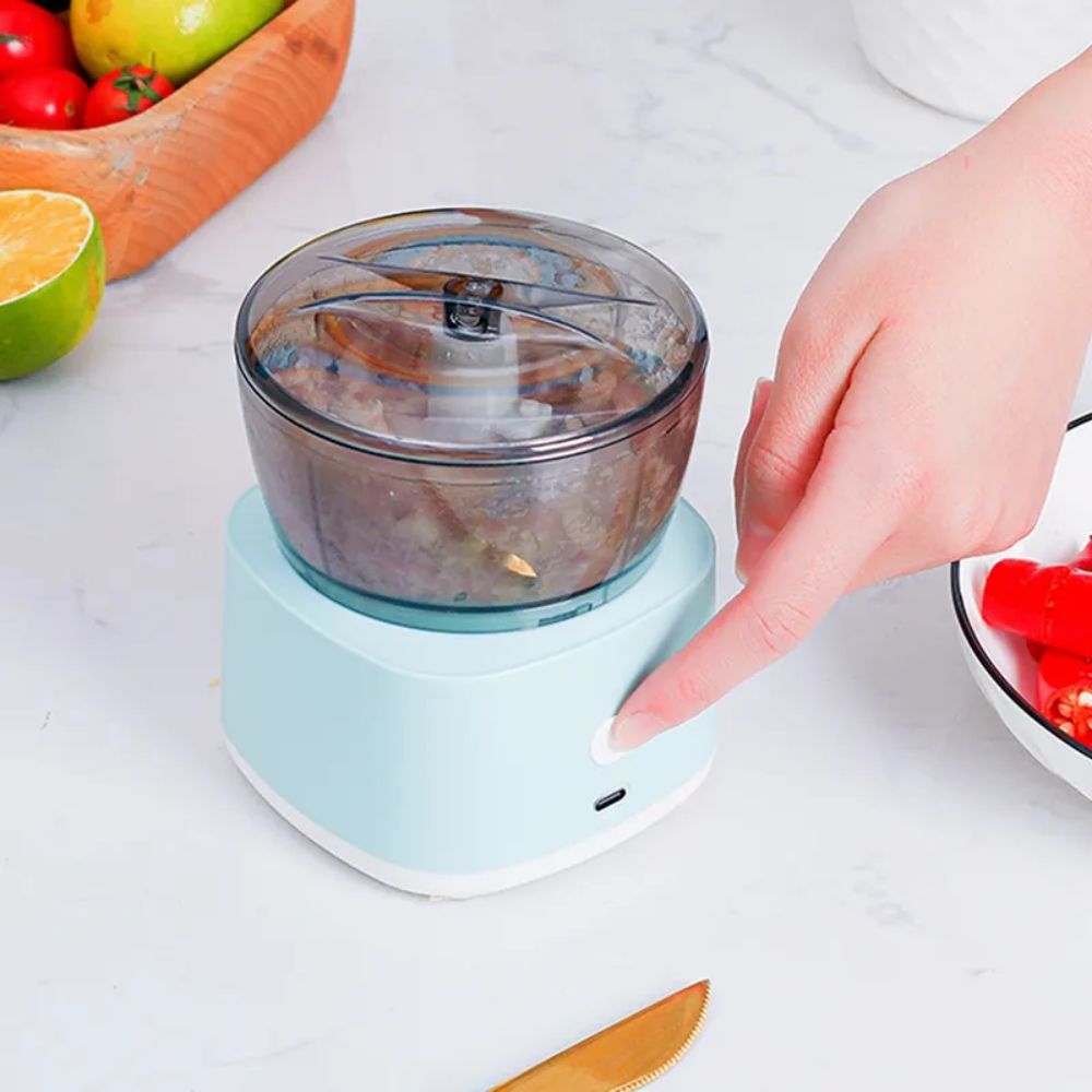 Triturador Elétrico de Alimentos 250ml Usb Recarregável Alho Legumes Carne - Imagem 3