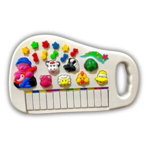 Piano Musical Infantil Educativo com Sons de Animais Fazendinha 12 Teclas