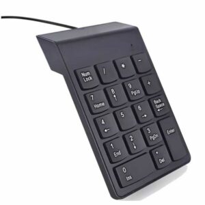 Teclado Numérico USB 18 Teclas Externo Portátil Notebook Computador Preto
