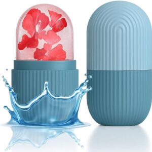 Massageador Facial Gelo Cuidados com a Pele Compacto Silicone Reutilizável