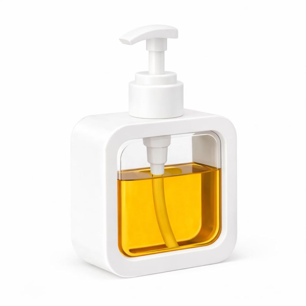 Porta Sabonete Liquido Minimalista Moderno e Sofisticado 300ml Branco - Imagem 9