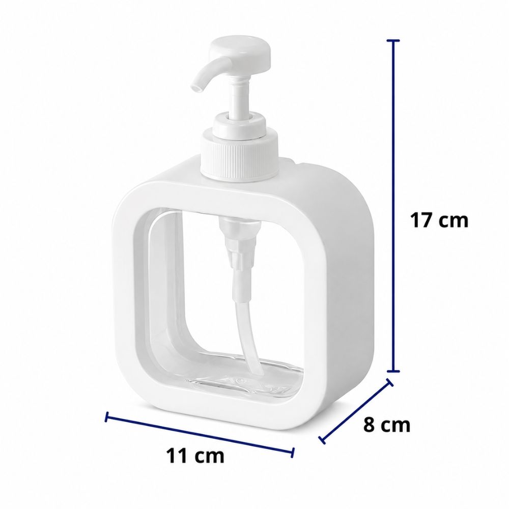 Porta Sabonete Liquido Minimalista Moderno e Sofisticado 300ml Branco - Imagem 12