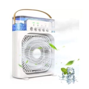 Climatizador Mini Ventilador de Ar Reservatório para Agua 600ml com Led