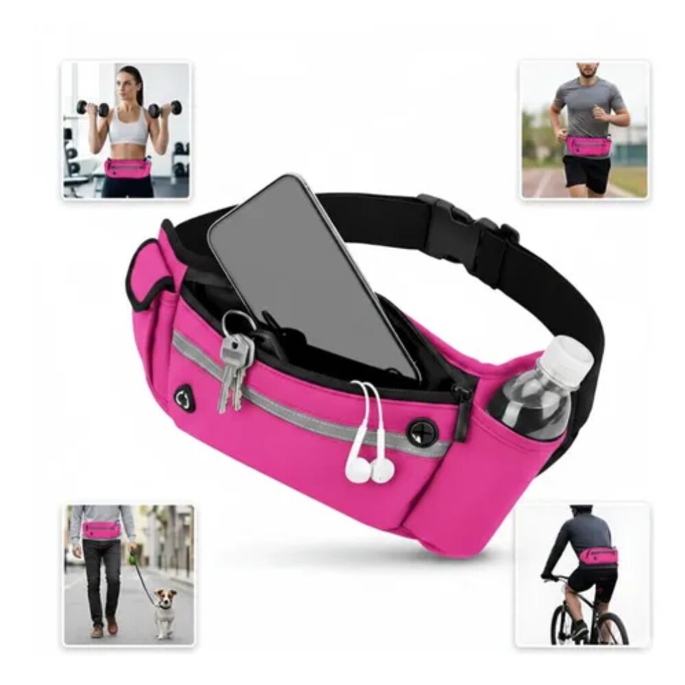 Pochete Esportiva Impermeável para Corrida Academia e Caminhada 2 Bolsos - Imagem 5
