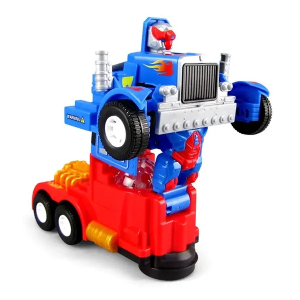 Caminhão Transformers Optimus Prime Vira Robô com Som e Luz Pilha Sem Fio - Imagem 5