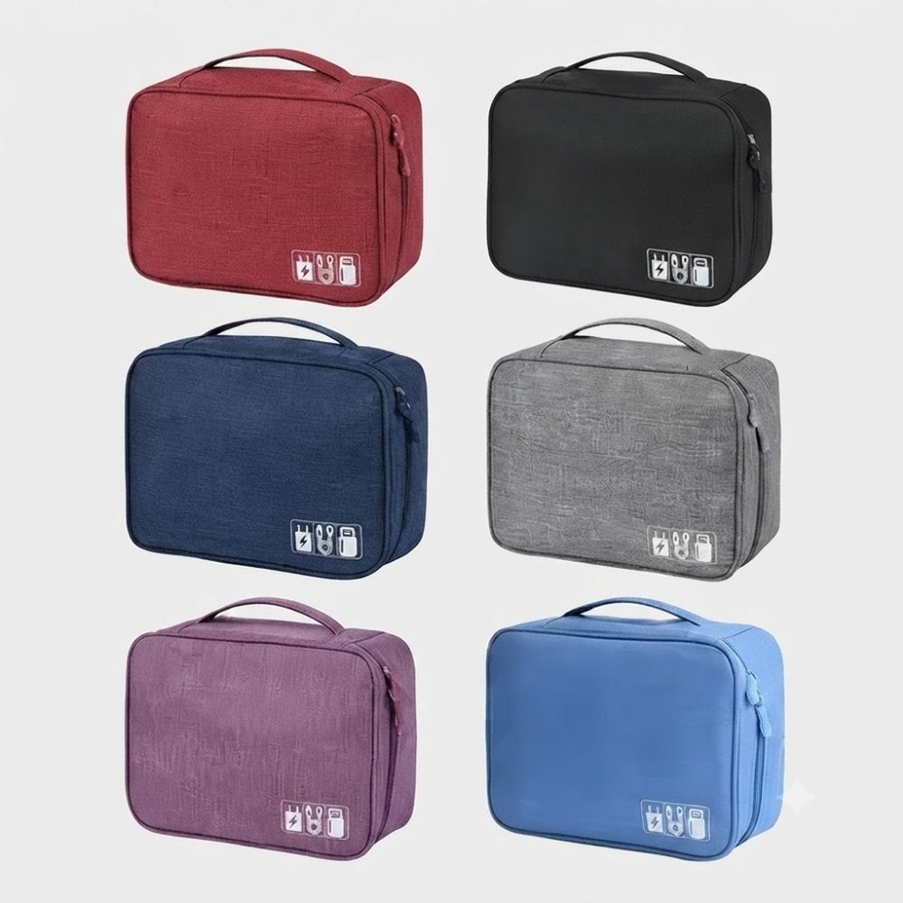 Bolsa Estojo Organizador Cabos Eletrônicos Carregador Fones Acessórios - Imagem 8