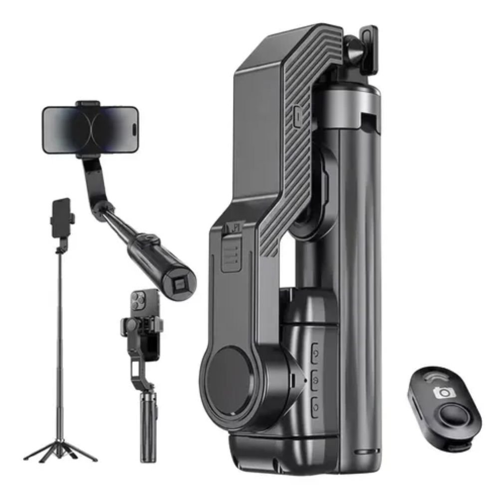Estabilizador Gimbal para Celular 3 Eixos Bluetooth com Luz Led e Tripé - Imagem 5