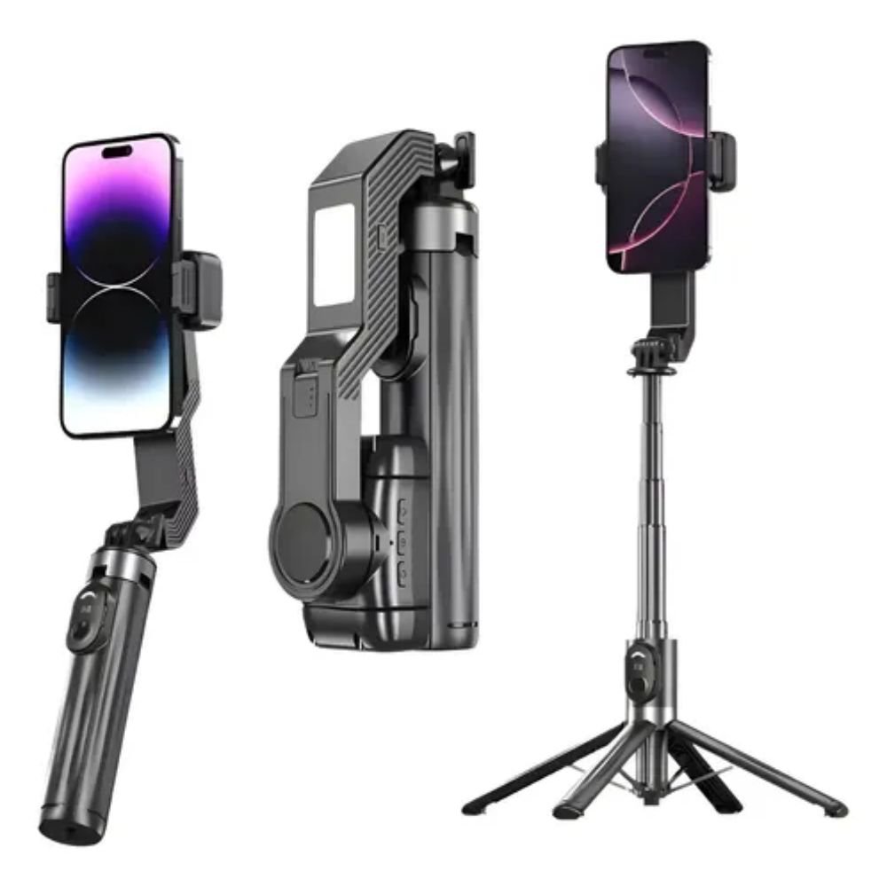 Estabilizador Gimbal para Celular 3 Eixos Bluetooth com Luz Led e Tripé - Imagem 6